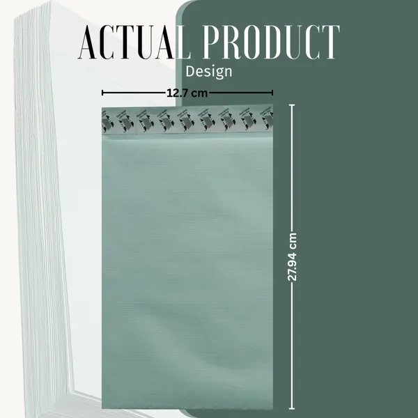 Self_Adhesive_Polynet_Cloth_Lined_Courier_Envelope_Pack_of_100,_Secure_Document_Mailer_Covers_for_Business_Catalogue,_Invitations,_Office_Papers,_Size_12.7_x_27.94_cm