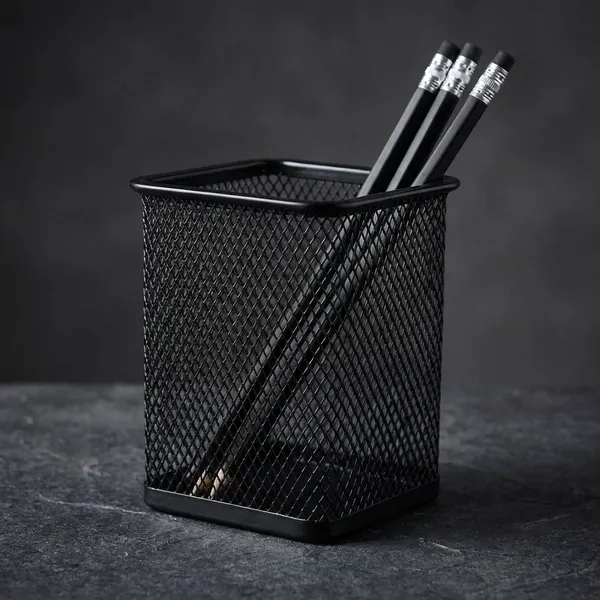 Black_3_Compartments_Metal_Mesh,_Pen_Stand_Trio_Round_&_Square_Desk_Organizer_Set_Of_3_For_Home_&_Office