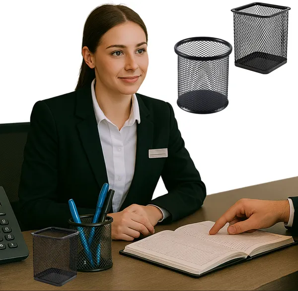 Black_4_Compartments_Metal_Mesh,_Round_&_Square_Pen_Stand_Duo_Metal_Mesh_Set_Of_4_For_Home,_School_&_Workplace