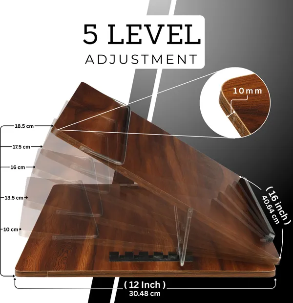 Teak_1_Compartments_Wooden,_Mdf_Laptop_Stand,_Table_Top_12X16_Inch