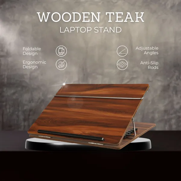 Brown_1_Compartments_Wooden_Laptop_Stand,_Table_Top_15X21_Inch