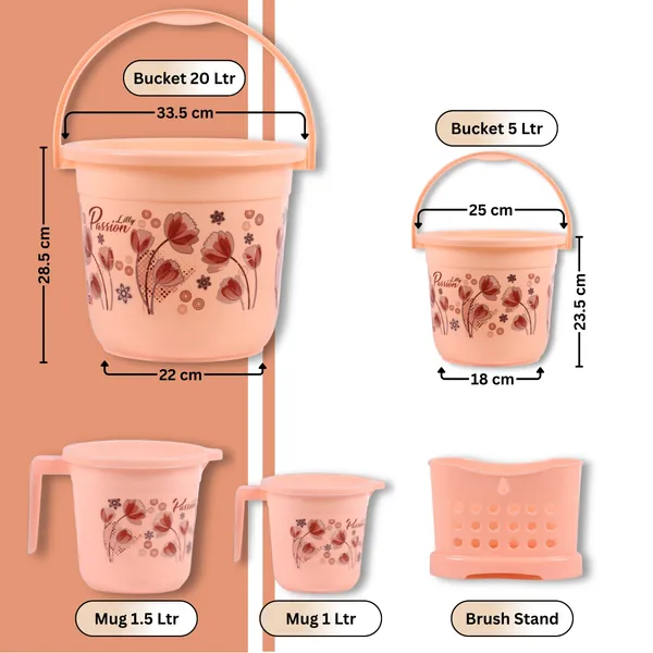 Unbreakable_10_Pcs_Bathroom_Set_Peach_Floral_Print_with_Bucket_Set,_Bath_Tub,_Dustbin,_Mug_Combo,_Soap_Holder,_Dustpan_&_Plastic_Stool