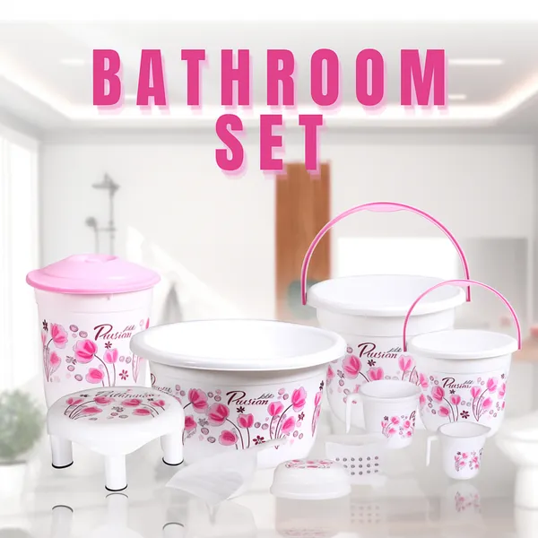 Unbreakable_Virgin_Plastic_10_in_1_Bathroom_Accessories_Combo_White_Pink_Flower_Design_with_Buckets,_Tub,_Dustbin,_Mugs_&_Stool_for_Home