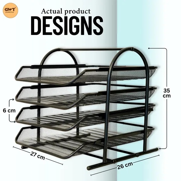 Black_4_Compartments_Metal_File_Organizer