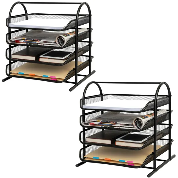 Black_4_Compartments_Metal_File_Organizer