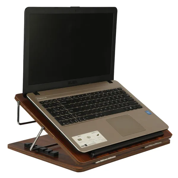 Teak_1_Compartments_Wooden,_Mdf_Laptop_Stand,_Table_Top_12X16_Inch