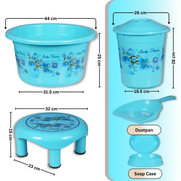 Multicolor_10_Piece_Cyan_Bathroom_Set_Durable,_Lightweight_&_Unbreakable_Plastic_Cyan_16_L_Plastic_Bucket