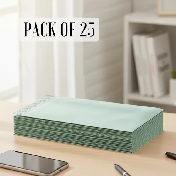 Green_Self_Seal_Polynet_Cloth_Line_Paper_Envelopes_11X5_Inch_Envelopes_Pack_Of_25