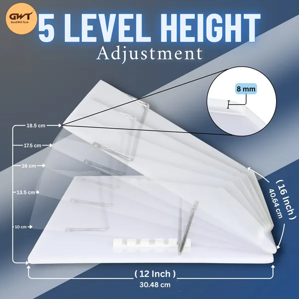 White_1_Compartments_Virgin_Polystyrene_Laptop_Stand,_Table_Top_12X16_Inch