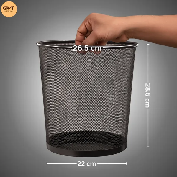 Black_Medium_Metal_Mesh_Dustbin_For_Home,_School,_Bedroom,_Kitchen,_Office_13_Ltr_Iron_Dustbin_Pack_Of_4