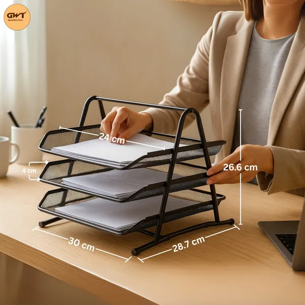 Black_3_Compartments_Metal_File_Organizer