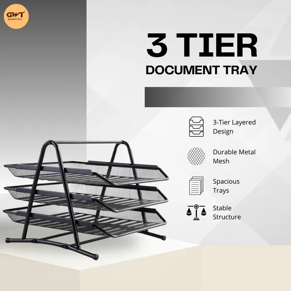 Black_3_Compartments_Metal_File_Organizer