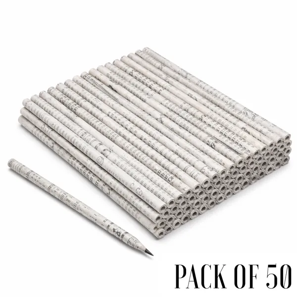 Black_Eco_Friendly_Recycled_Newspaper_Pencils_Pack_Of_50_Pieces_Pencil