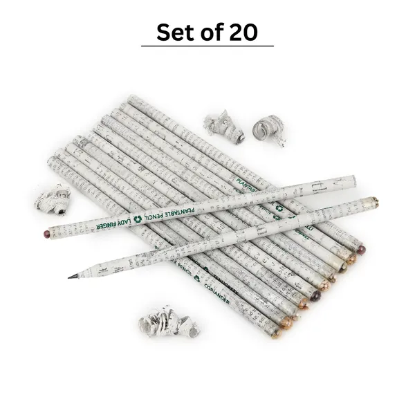 Black_Eco_Friendly_Recycled_Newspaper_Pencils_Pack_Of_20_Pieces_Pencil