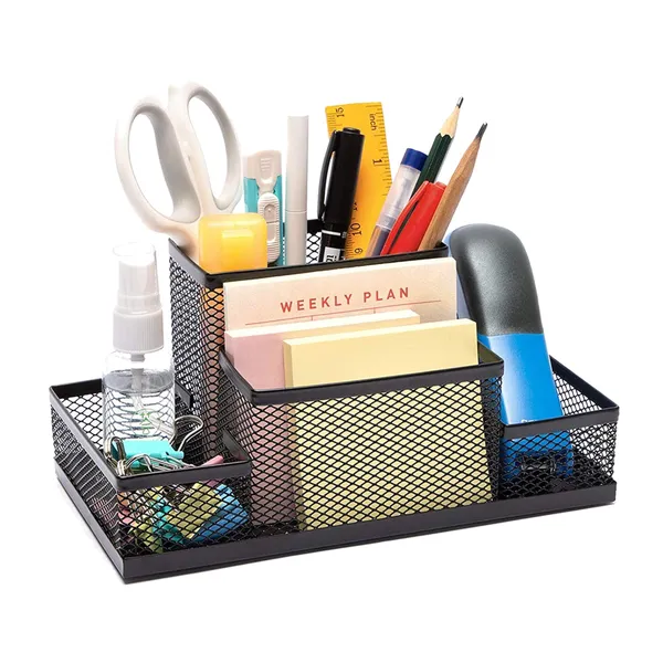 Black_4_Compartments_Metal_Pen_Stand