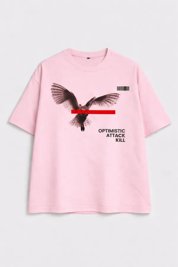 White_And_Pink_Cotton_Premium_Oversized_T-Shirt_For_Men(Pack_Of_2)