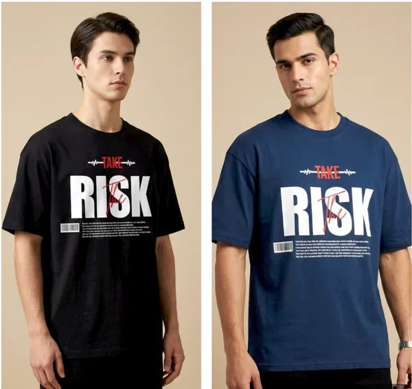 Navy_Blue_And_Black_Cotton_Premium_Oversized_T-Shirt_For_Men_(Pack_Of_2)