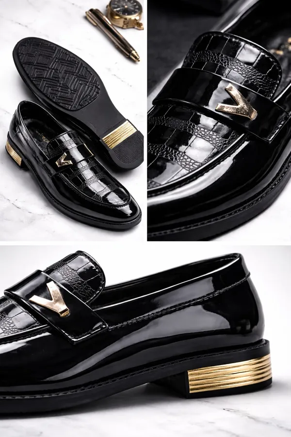 Black_Patent_Synthetic_Loafer_For_Men