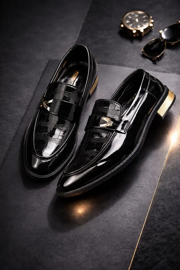 Black_Patent_Synthetic_Loafer_For_Men