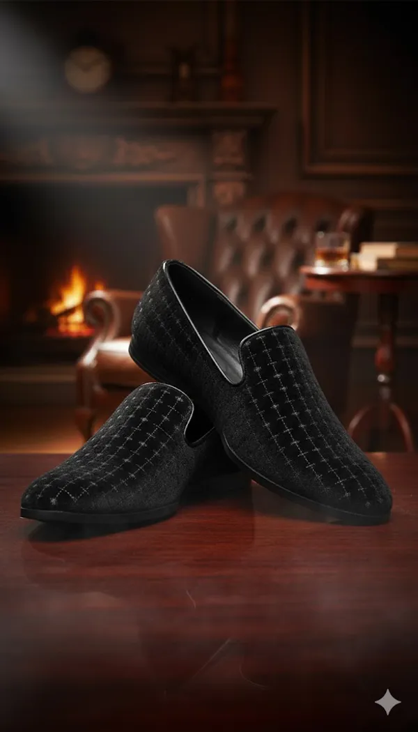 Black_Fabric_Wedding_Loafer_For_Men