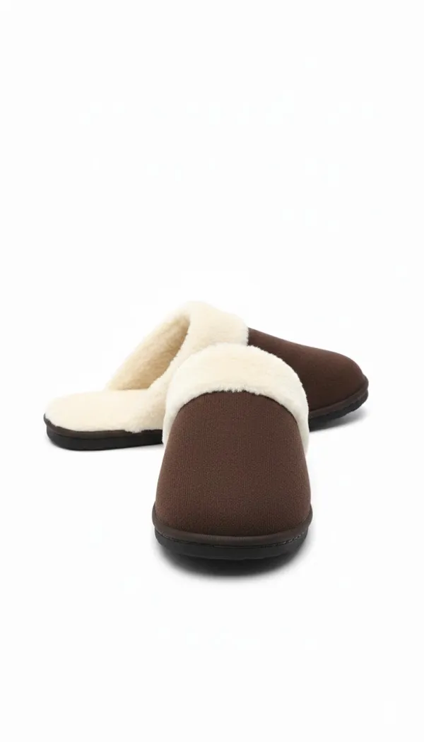 Brown_&_White_Velvet_Mules_For_Men