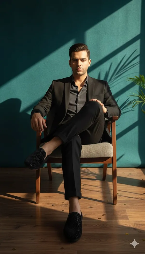 Black_Fabric_Wedding_Loafer_For_Men