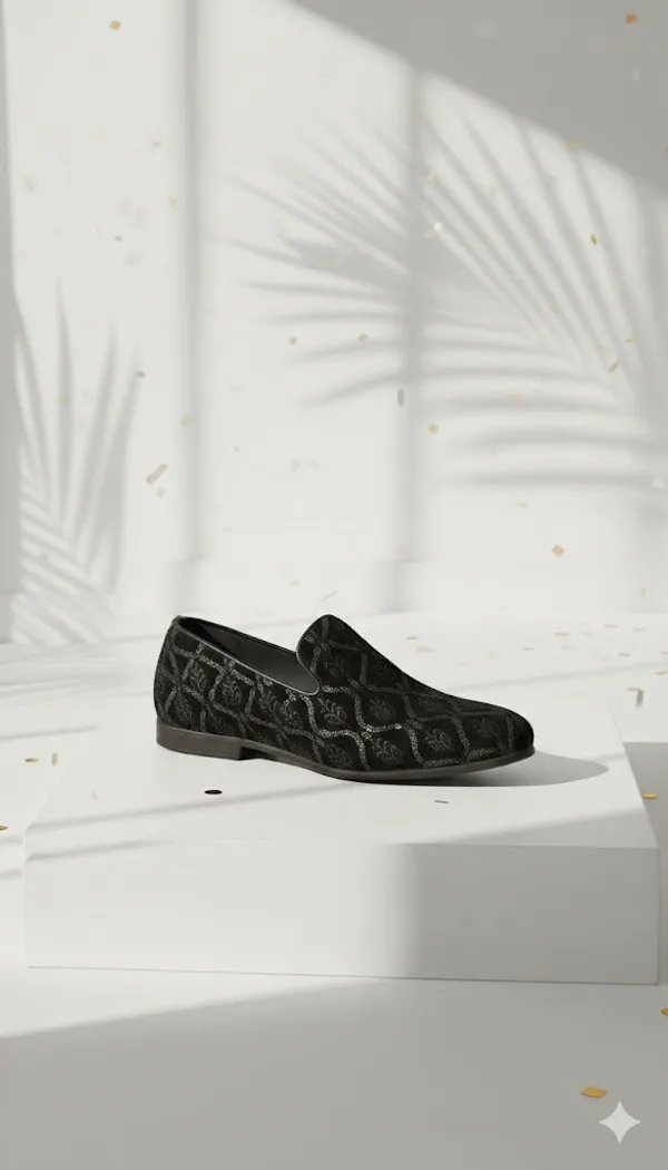 Black_Fabric_Wedding_Loafer_For_Men