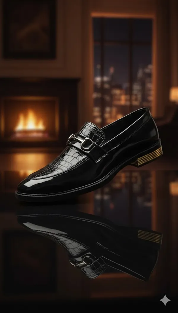 Black_Patent_Synthetic_Loafer_For_Men