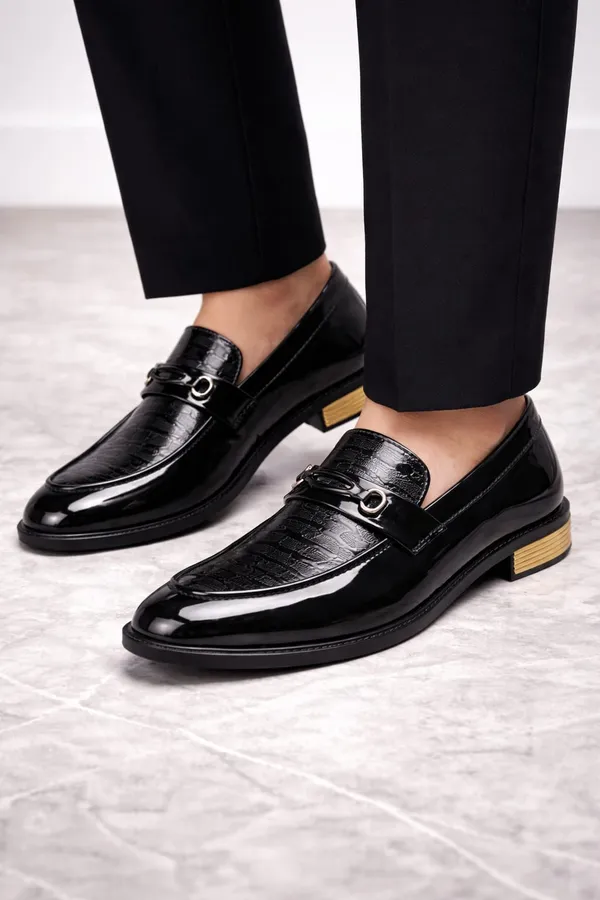 Black_Patent_Synthetic_Loafer_For_Men