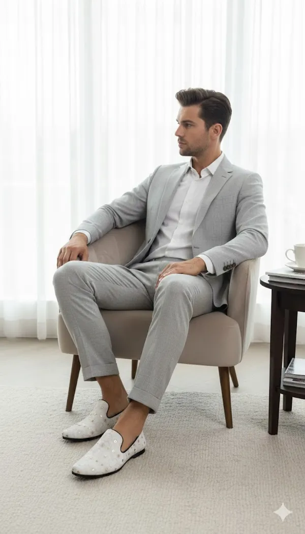 White_Fabric_Wedding_Loafer_For_Men