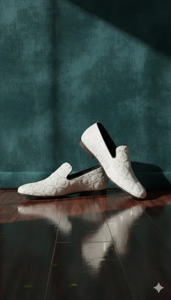 White_Fabric_Wedding_Loafer_For_Men