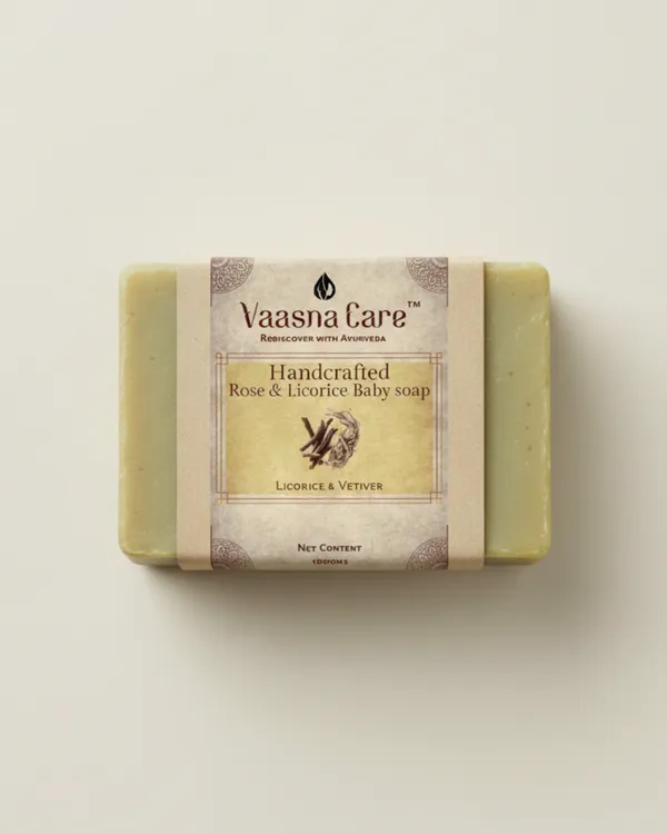 Handcrafted_Rose_And_Licorice_Baby_Soap_Ayurvedic_Medicated_Soap_For_Gentle_Baby_Cleansing_(100Gms)