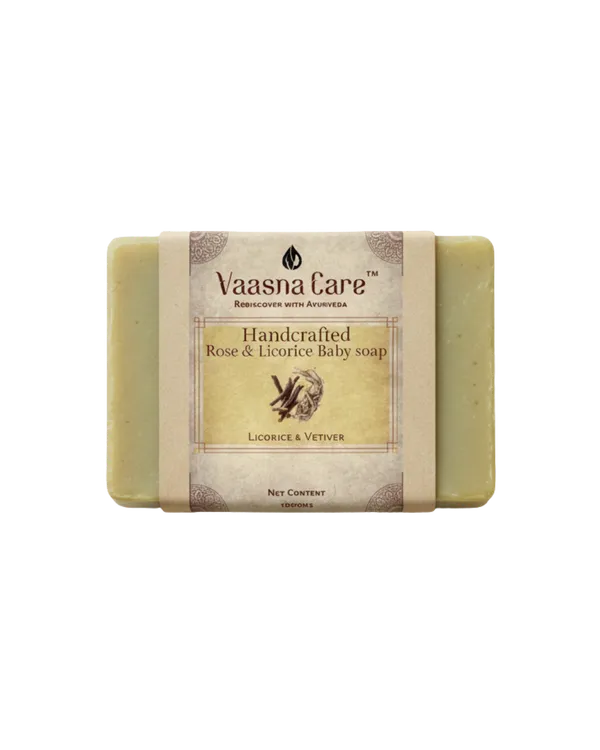 Handcrafted_Rose_And_Licorice_Baby_Soap_Ayurvedic_Medicated_Soap_For_Gentle_Baby_Cleansing_(100Gms)