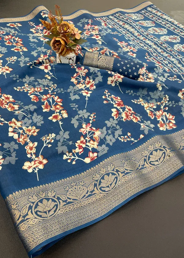 Morpitch_Designer_Freehand_Dola_Silk_Saree_For_Women