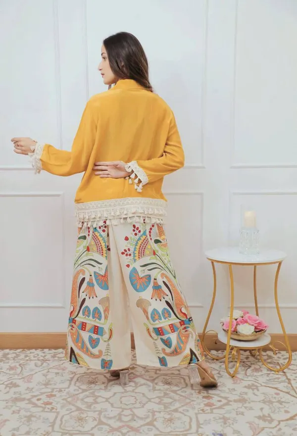 Yellow_Printed_Rayon_Banjaran_Cut_Top_Digital_Print_Plazo_Set_For_Women