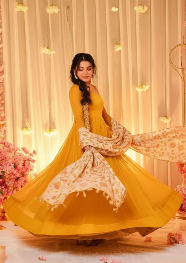 Yellow_Banjaran_Flared_Georgette_Gown_Digital_Print_Dupatta_For_Women