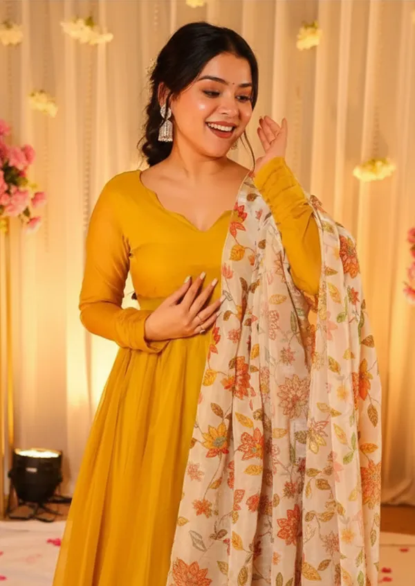 Yellow_Banjaran_Flared_Georgette_Gown_Digital_Print_Dupatta_For_Women