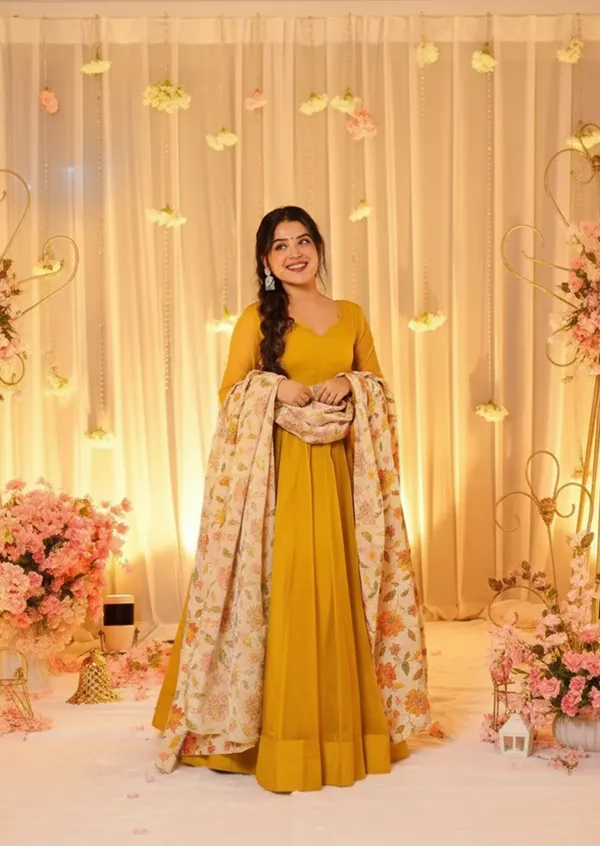 Yellow_Banjaran_Flared_Georgette_Gown_Digital_Print_Dupatta_For_Women