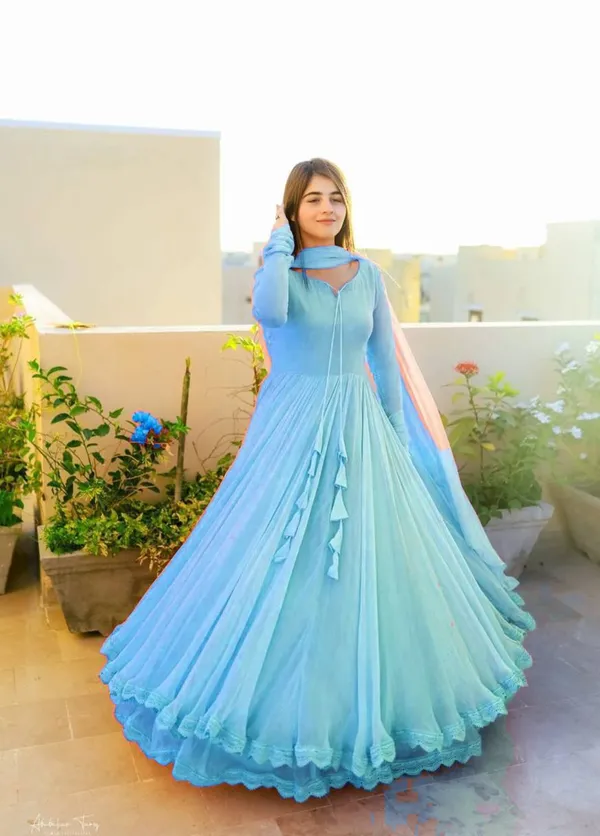 Sky_Blue_Banzaran_Keyuri_Flair_Dupatta_Premium_Georgette_Gown_For_Women