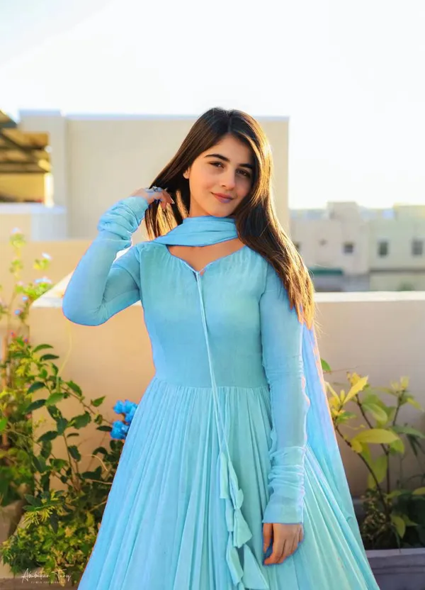 Sky_Blue_Banzaran_Keyuri_Flair_Dupatta_Premium_Georgette_Gown_For_Women