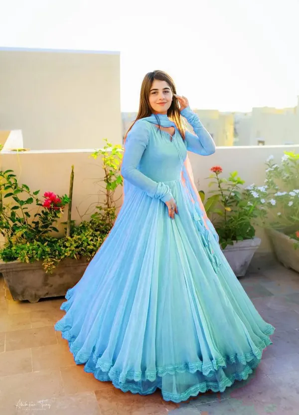 Sky_Blue_Banzaran_Keyuri_Flair_Dupatta_Premium_Georgette_Gown_For_Women
