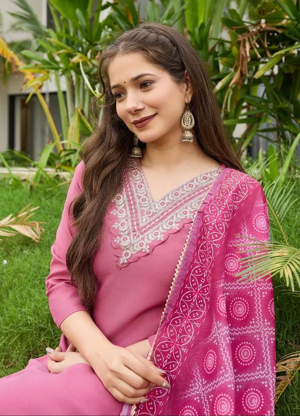 Pink_Medha_Rayon_Embroidered_Straight_Kurta_Set_Pant_And_Dupatta_For_Women
