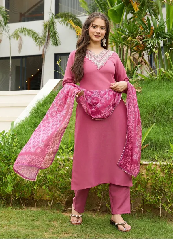 Pink_Medha_Rayon_Embroidered_Straight_Kurta_Set_Pant_And_Dupatta_For_Women