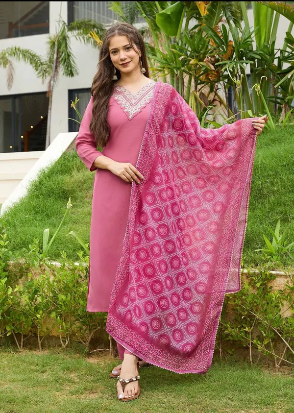Pink_Medha_Rayon_Embroidered_Straight_Kurta_Set_Pant_And_Dupatta_For_Women