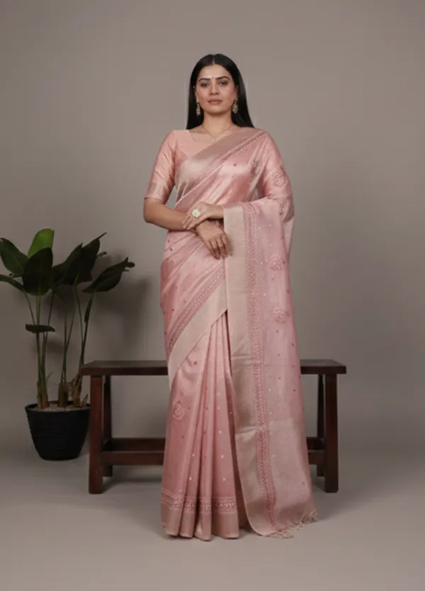 Pink_Lightweight_Party_Wear_Poly_Shimmer_Thread_Embroidery_Saree_For_Women