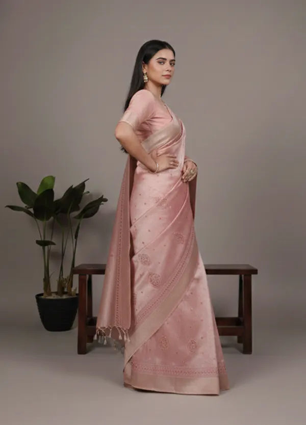 Pink_Lightweight_Party_Wear_Poly_Shimmer_Thread_Embroidery_Saree_For_Women