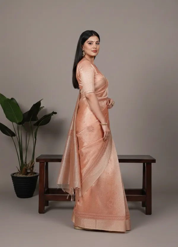 Multicolor_Lightweight_Party_Wear_Shine_Orange_Poly_Shimmer_Thread_Embroidery_Saree_For_Women