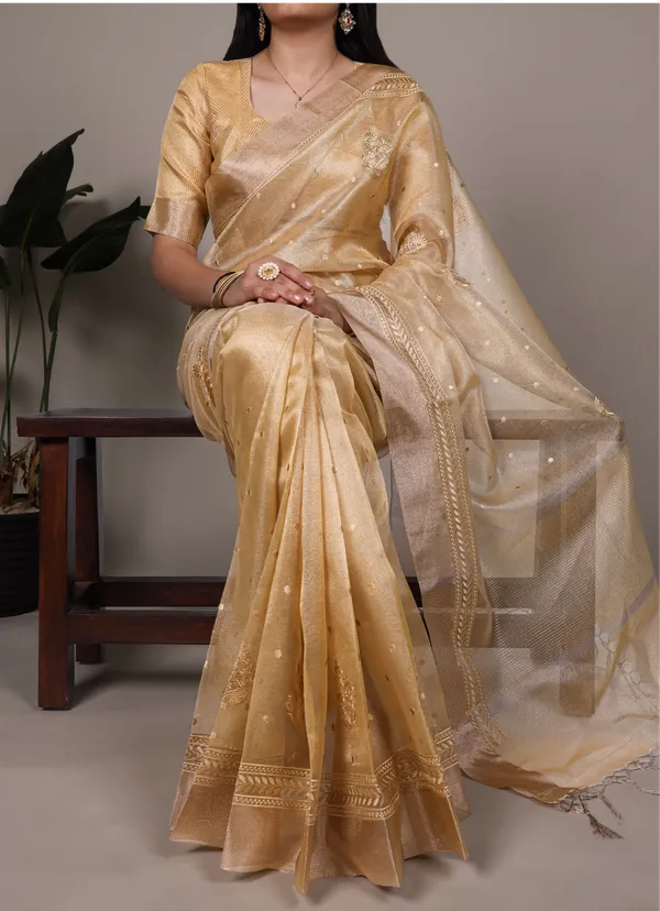 Multicolor_Lightweight_Party_Wear_Shine_Yellow_Poly_Shimmer_Thread_Embroidery_Saree_For_Women