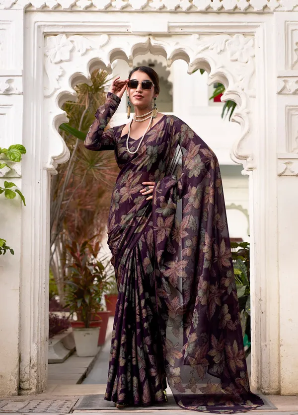 Dark_Green_Floral_Lurex_Brasso_Lightweight_Designer_Viscose_Brasso_Work_Saree_For_Women