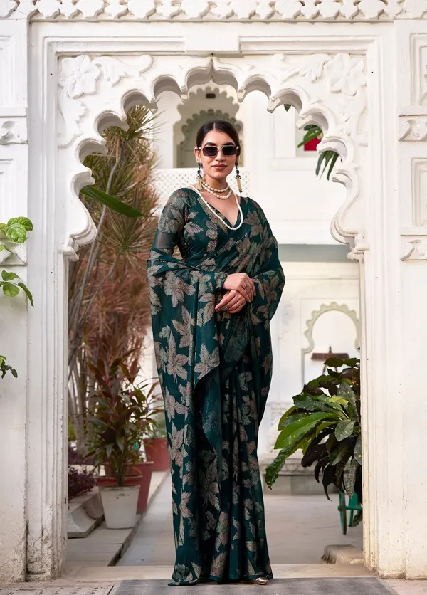 Dark_Green_Floral_Lurex_Brasso_Lightweight_Designer_Viscose_Brasso_Work_Saree_For_Women